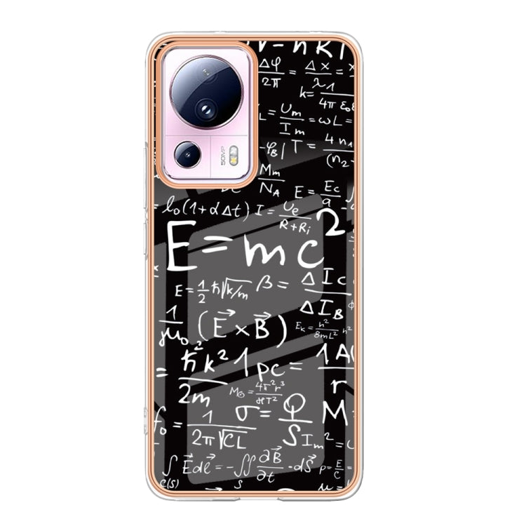 For Xiaomi 13 Lite 5G Electroplating Marble Dual-side IMD Phone Case(Equation)