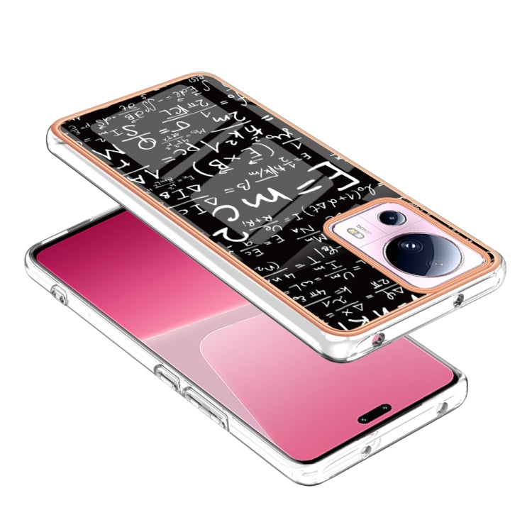 For Xiaomi 13 Lite 5G Electroplating Marble Dual-side IMD Phone Case(Equation)