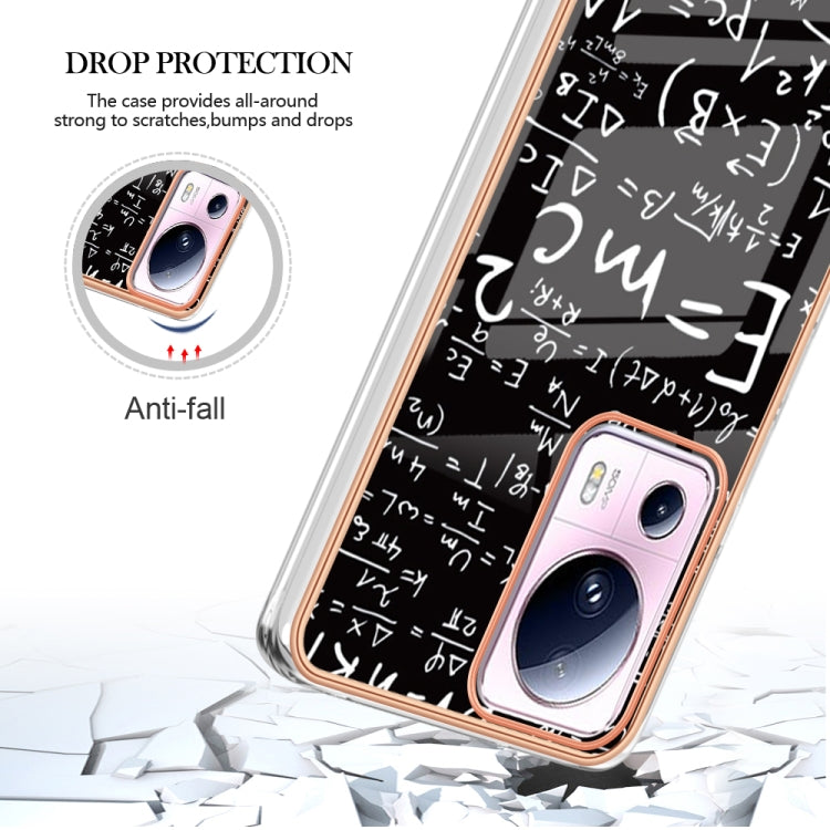 For Xiaomi 13 Lite 5G Electroplating Marble Dual-side IMD Phone Case(Equation)