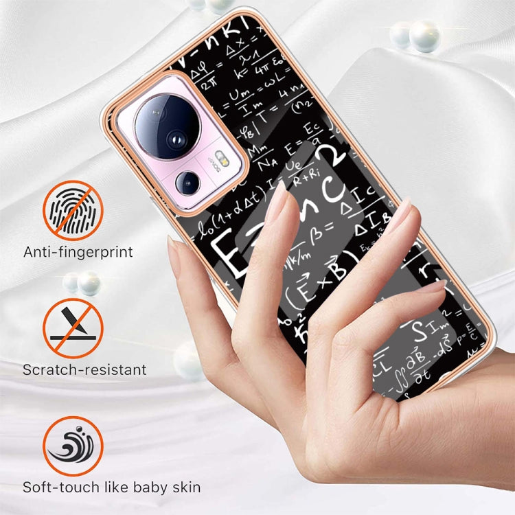 For Xiaomi 13 Lite 5G Electroplating Marble Dual-side IMD Phone Case(Equation)