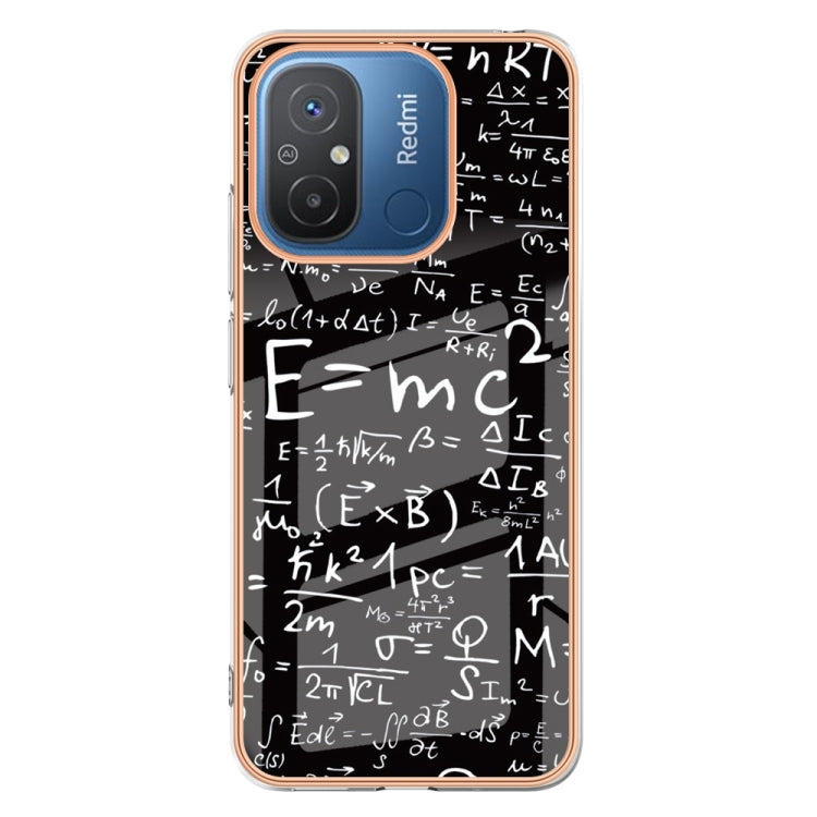For Xiaomi Redmi 12C / 11A 4G Electroplating Marble Dual-side IMD Phone Case(Equation)