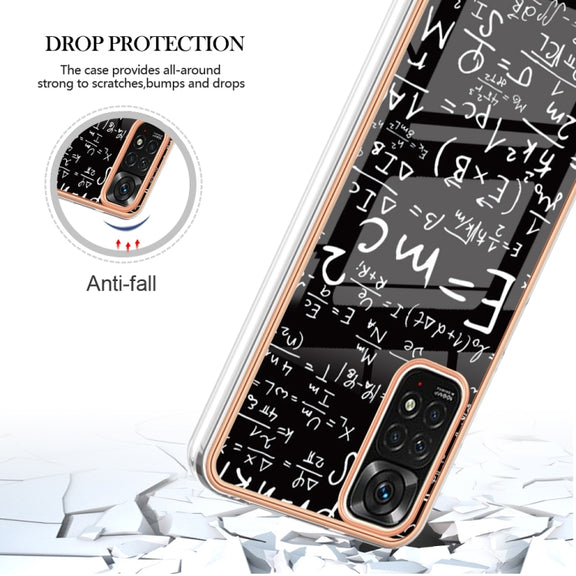 For Xiaomi Redmi Note 11s / Note 11 4G Electroplating Marble Dual-side IMD Phone Case(Equation)