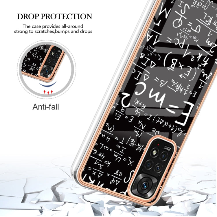 For Xiaomi Redmi Note 11s / Note 11 4G Electroplating Marble Dual-side IMD Phone Case(Equation)