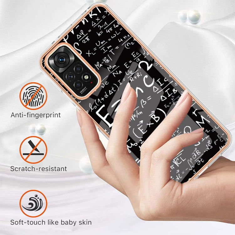 For Xiaomi Redmi Note 11s / Note 11 4G Electroplating Marble Dual-side IMD Phone Case(Equation)