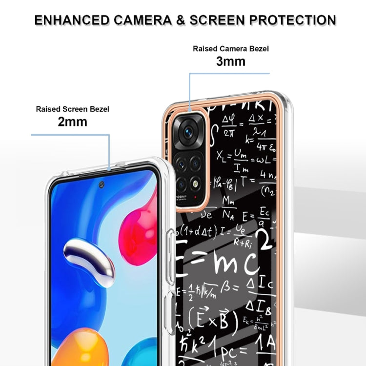 For Xiaomi Redmi Note 11s / Note 11 4G Electroplating Marble Dual-side IMD Phone Case(Equation)