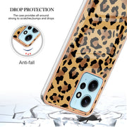 For Xiaomi Redmi Note 12 4G Electroplating Marble Dual-side IMD Phone Case(Leopard Print)