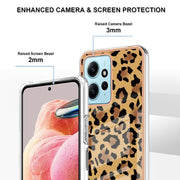 For Xiaomi Redmi Note 12 4G Electroplating Marble Dual-side IMD Phone Case(Leopard Print)
