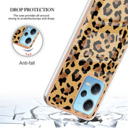 For Xiaomi Redmi Note 12 5G Global Electroplating Marble Dual-side IMD Phone Case(Leopard Print)