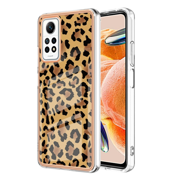 For Xiaomi Redmi Note 12 Pro 4G Global Electroplating Marble Dual-side IMD Phone Case(Leopard Print)