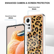 For Xiaomi Redmi Note 12 Pro 4G Global Electroplating Marble Dual-side IMD Phone Case(Leopard Print)