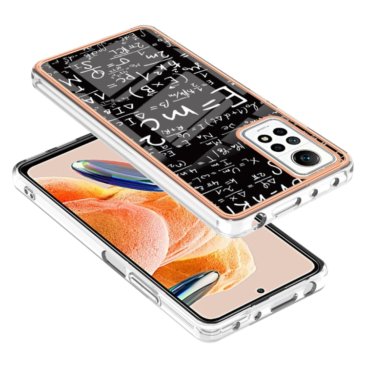 For Xiaomi Redmi Note 12 Pro 4G Global Electroplating Marble Dual-side IMD Phone Case(Equation)