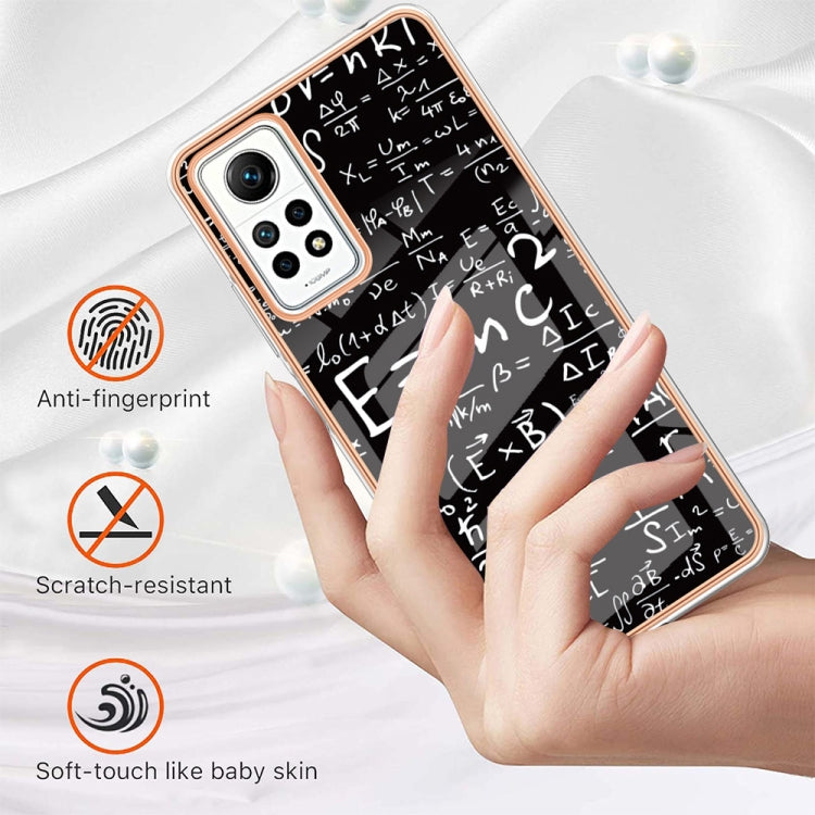 For Xiaomi Redmi Note 12 Pro 4G Global Electroplating Marble Dual-side IMD Phone Case(Equation)
