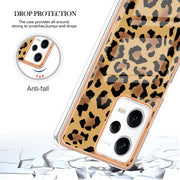 For Xiaomi Redmi Note 12 Pro 5G Global Electroplating Marble Dual-side IMD Phone Case(Leopard Print)