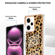 For Xiaomi Redmi Note 12 Pro 5G Global Electroplating Marble Dual-side IMD Phone Case(Leopard Print)