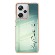 For Xiaomi Redmi Note 12 Pro+ Global Electroplating Marble Dual-side IMD Phone Case(Smile)