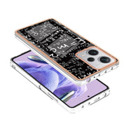 For Xiaomi Redmi Note 12 Pro+ Global Electroplating Marble Dual-side IMD Phone Case(Equation)