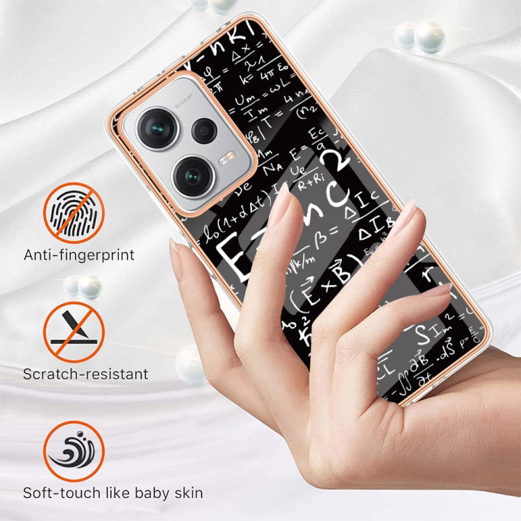 For Xiaomi Redmi Note 12 Pro+ Global Electroplating Marble Dual-side IMD Phone Case(Equation)