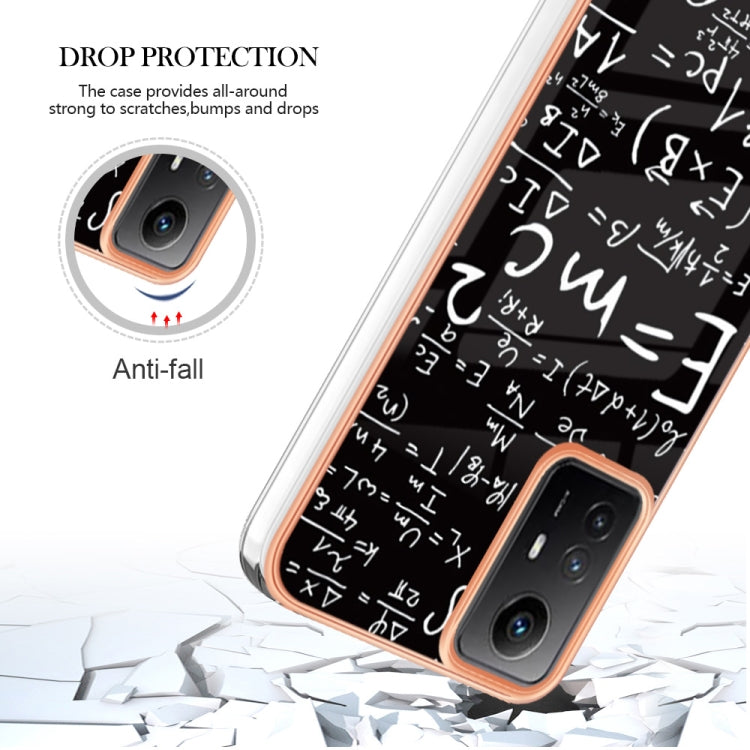 Xiaomi Redmi Note 12S 4G Electroplating Marble Dual-side IMD Phone Case(Equation)