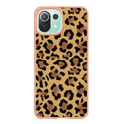For Xiaomi 11 Lite Electroplating Marble Dual-side IMD Phone Case(Leopard Print)