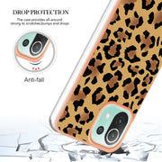 For Xiaomi 11 Lite Electroplating Marble Dual-side IMD Phone Case(Leopard Print)