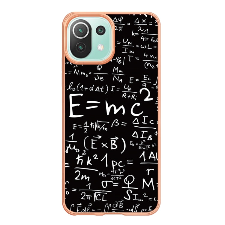 For Xiaomi 11 Lite Electroplating Marble Dual-side IMD Phone Case(Equation)