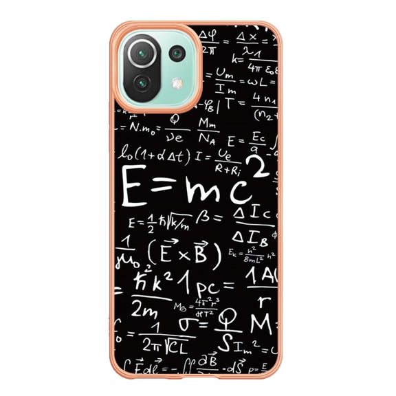 For Xiaomi 11 Lite Electroplating Marble Dual-side IMD Phone Case(Equation)