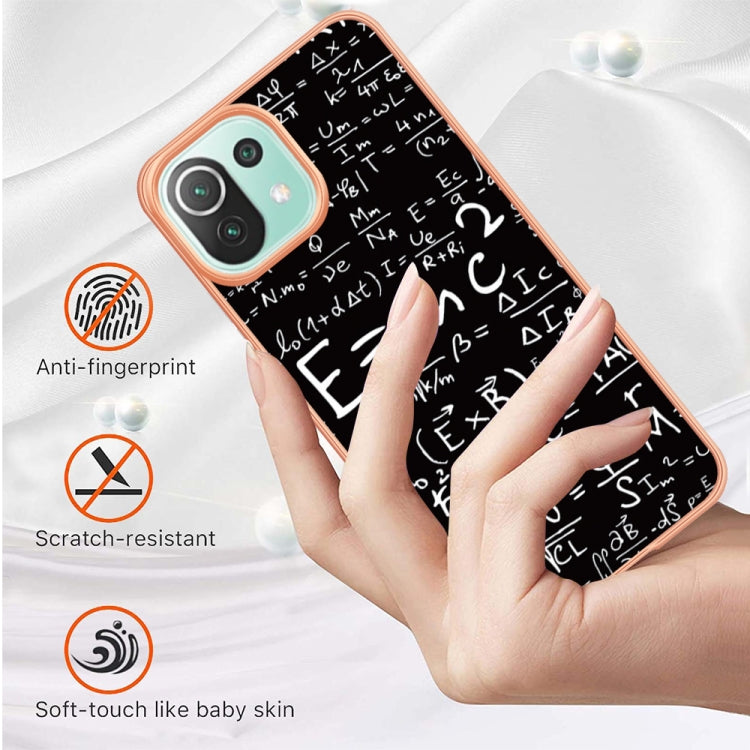 For Xiaomi 11 Lite Electroplating Marble Dual-side IMD Phone Case(Equation)