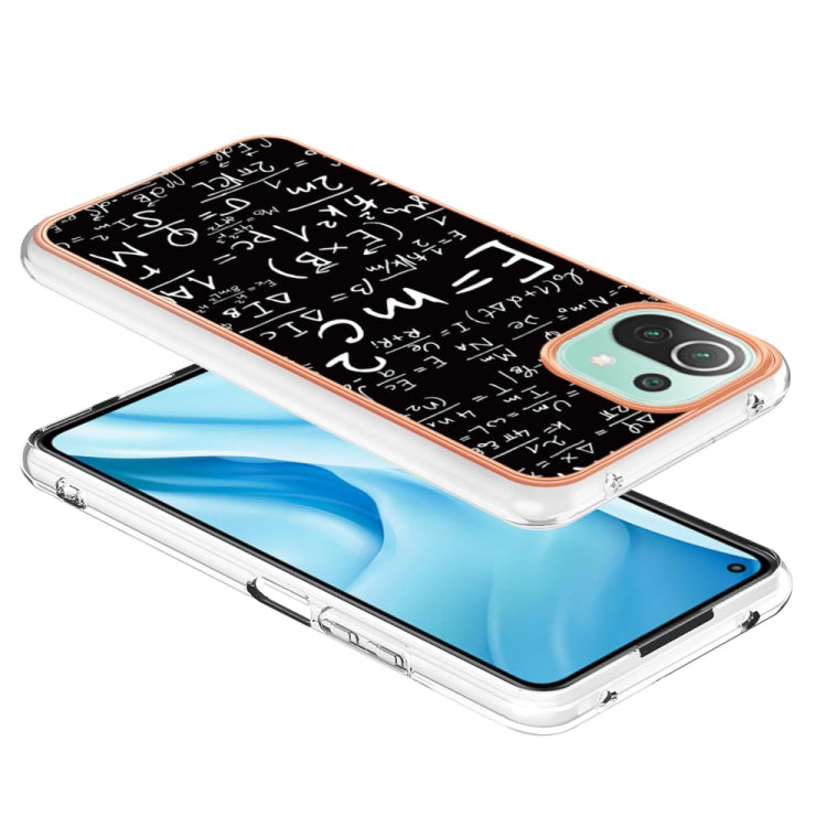 For Xiaomi 11 Lite Electroplating Marble Dual-side IMD Phone Case(Equation)