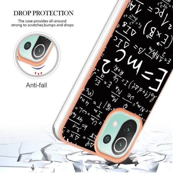 For Xiaomi 11 Lite Electroplating Marble Dual-side IMD Phone Case(Equation)