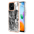 For Xiaomi Redmi 10C Electroplating Marble Dual-side IMD Phone Case(Totem Elephant) - Xiaomi Cases by PMC TechLife | Online Shopping South Africa | PMC TechLife | Buy Now Pay Later Mobicred