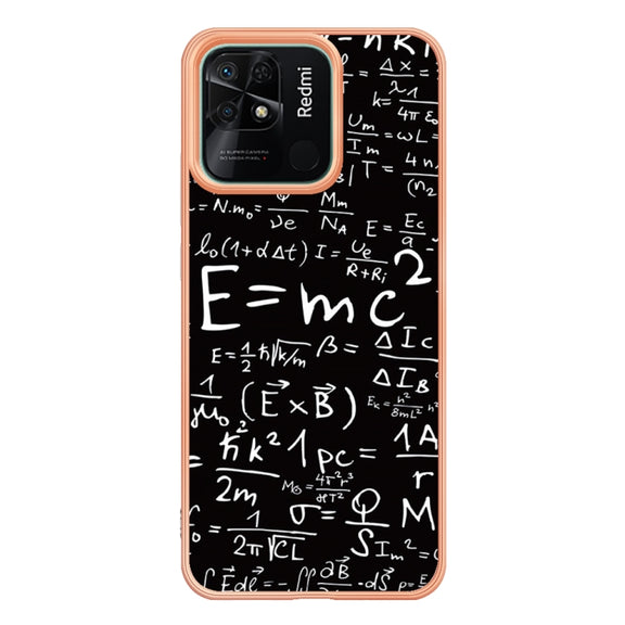 For Xiaomi Redmi 10C Electroplating Marble Dual-side IMD Phone Case(Equation)