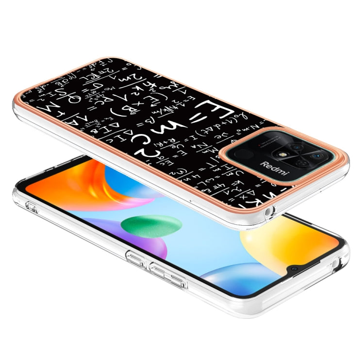 For Xiaomi Redmi 10C Electroplating Marble Dual-side IMD Phone Case(Equation)