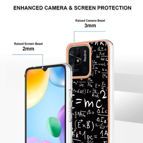 For Xiaomi Redmi 10C Electroplating Marble Dual-side IMD Phone Case(Equation)