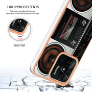 For Xiaomi Redmi 10C Electroplating Marble Dual-side IMD Phone Case(Retro Radio)