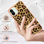 For Xiaomi Redmi A1 Electroplating Marble Dual-side IMD Phone Case(Leopard Print)