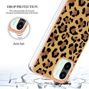 For Xiaomi Redmi A1 Electroplating Marble Dual-side IMD Phone Case(Leopard Print)