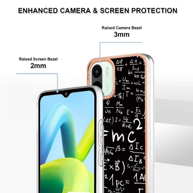 For Xiaomi Redmi A1 Electroplating Marble Dual-side IMD Phone Case(Equation)