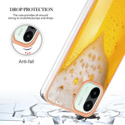 For Xiaomi Redmi A1 Electroplating Marble Dual-side IMD Phone Case(Draft Beer)