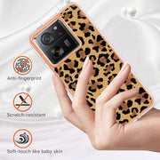 For Xiaomi 13T/13T Pro Electroplating Marble Dual-side IMD Phone Case(Leopard Print)