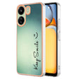 For Xiaomi Redmi 13C 4G Electroplating Marble Dual-side IMD Phone Case(Smile) - 13C Cases by PMC TechLife | Online Shopping South Africa | PMC TechLife | Buy Now Pay Later Mobicred