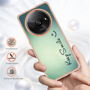 For Xiaomi Redmi A3 Electroplating Marble Dual-side IMD Phone Case(Smile)