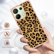 For Xiaomi Redmi Note 13 4G Global Electroplating Marble Dual-side IMD Phone Case(Leopard Print)