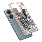 For Xiaomi Redmi Note 13 Pro 4G/Poco M6 Pro 4G Electroplating Marble Dual-side IMD Phone Case(Totem Elephant)
