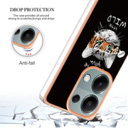 For Xiaomi Redmi Note 13 Pro 4G/Poco M6 Pro 4G Electroplating Marble Dual-side IMD Phone Case(Natural Growth)