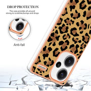 For Xiaomi Redmi Note 13 Pro+ 5G Electroplating Marble Dual-side IMD Phone Case(Leopard Print)