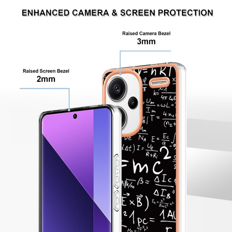 For Xiaomi Redmi Note 13 Pro+ 5G Electroplating Marble Dual-side IMD Phone Case(Equation)