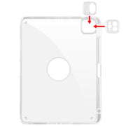 For iPad Air 11 2025 / 2024 Clear Acrylic 360 Rotation Detachable Leather Tablet Case(Pink)