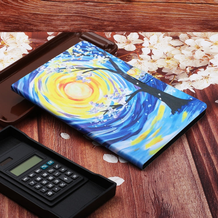For Amazon Kindle Fire Max 11 Colored Drawing Smart Leather Tablet Case(Starry Sky Tree)