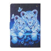 For Amazon Kindle Fire Max 11 Colored Drawing Smart Leather Tablet Case(Tiger)