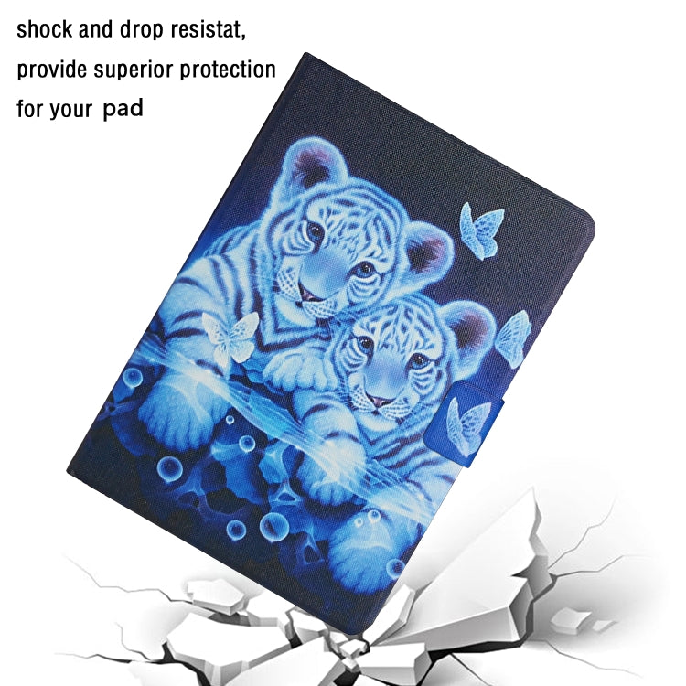 For Amazon Kindle Fire Max 11 Colored Drawing Smart Leather Tablet Case(Tiger)